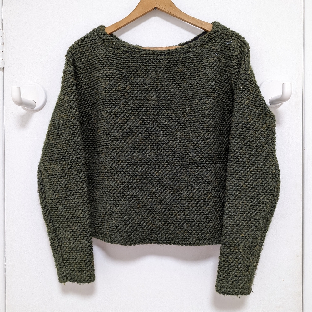 BOBI Los Angeles Olive Dark Green Sweater Wool Blend Size XS NWOT